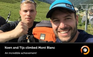 koen & tijs climbed mont blanc