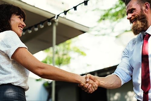 firm handshake during job interview